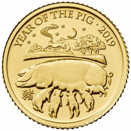 猪年生肖币（十分之一盎司黄金）
