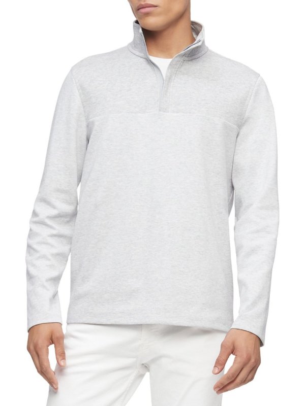 Colorblock Quarter-Zip Sweater