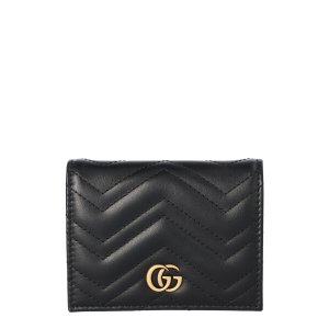 GucciGG Marmont Leather Card Case / Gilt
