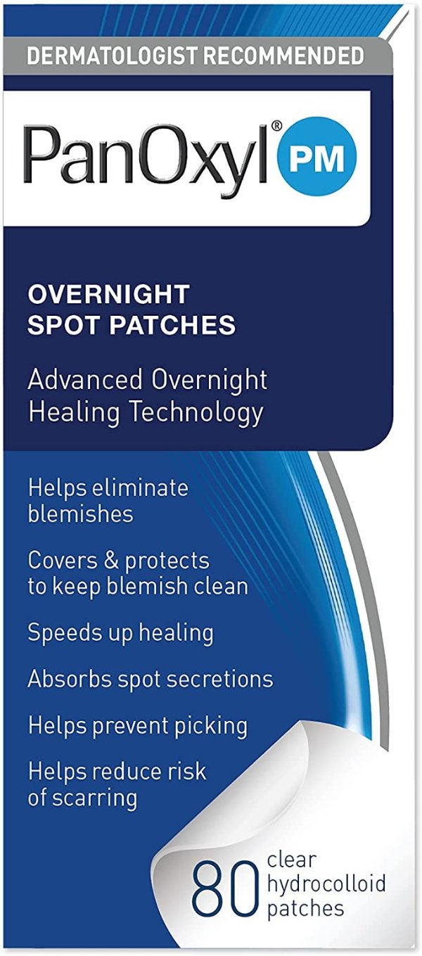 PM Overnight Spot Patches, Advanced Hydrocolloid Healing Technology, Fragrance Free, 80 Count