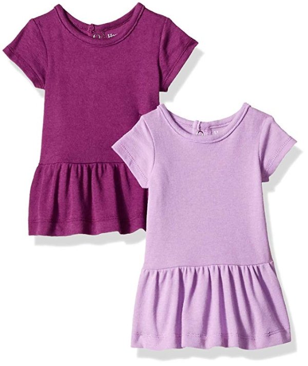 Baby Flexy 2 Pack Short Sleeve Knit Dresses