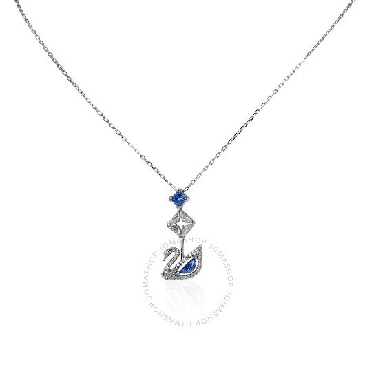 Dazzling Silver/Blue Swan Necklace