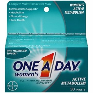 One-A-Day Womens Active Metabolism Complete Multivitamin Tablets, 50 count