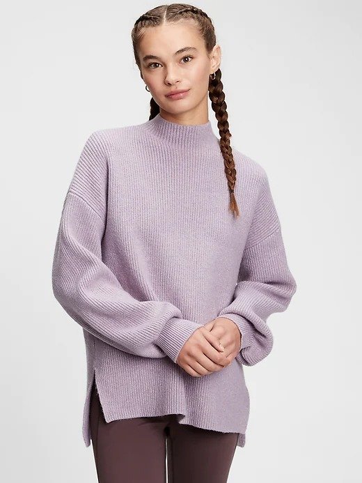 Oversized Funnel-Neck Sweater