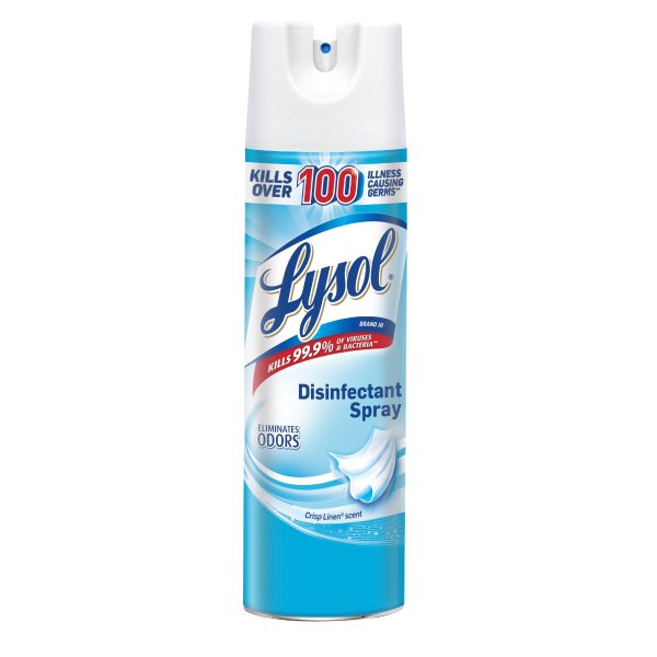 Disinfectant & Antibacterial Spray, Crisp Linen Scent, 19 Oz