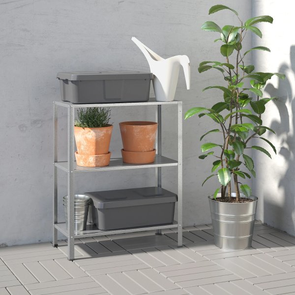 HYLLIS Shelf unit, indoor/outdoor, 23 5/8x10 5/8x29 1/8" - IKEA