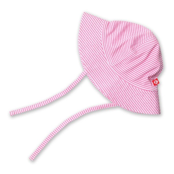Candy Stripe Sun Hat - Hot Pink