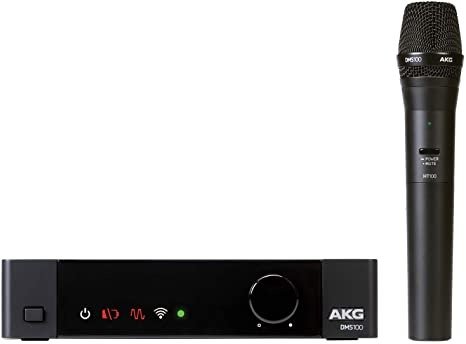 AKG Pro Audio DMS100 Digital Wireless Microphone System with SR100 Stationary Receiver and HT100 Handheld Microphone