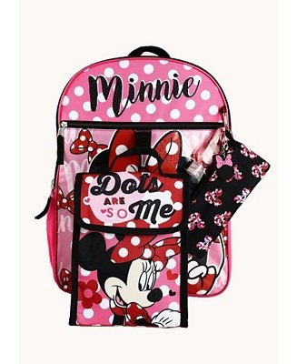 Kids Minnie Mouse 6 Piece Backpack Set