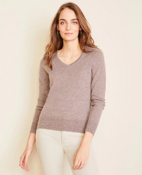 Cashmere V-Neck Sweater | Ann Taylor