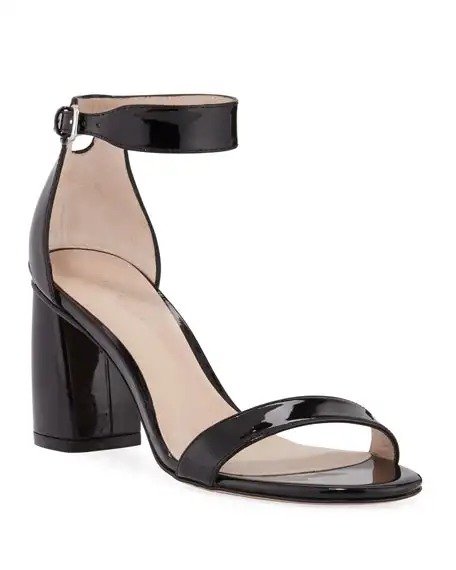 Partlynude Patent Ankle-Strap Sandals