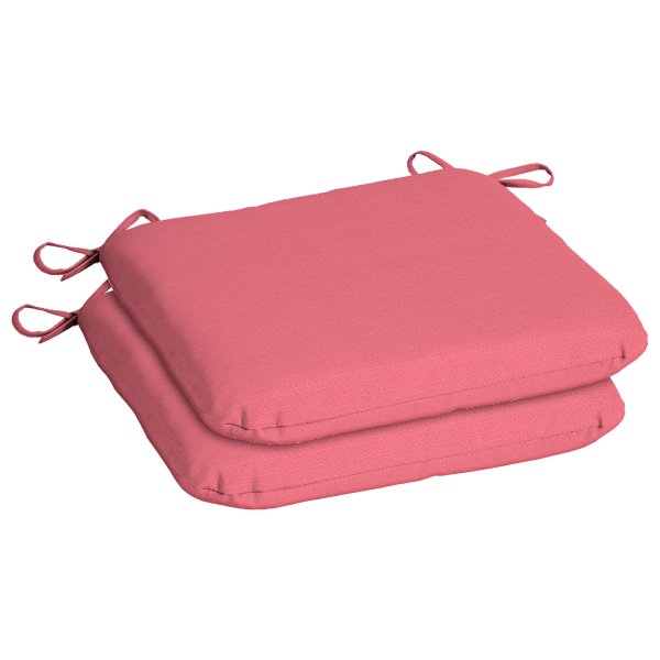 15.5" x 17" Grapefruit Texture Rectangle Outdoor Seat Pad (2 Pack)