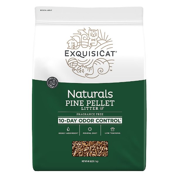 Naturals Multi-Cat Pine Pellet Cat Litter - Unscented, Low Dust, Low Tracking, Natural