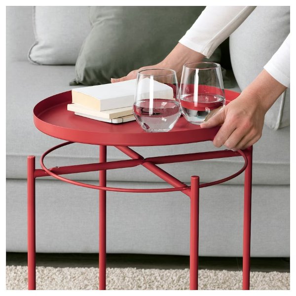 GLADOM Tray table, red, 17 1/2x20 5/8 "