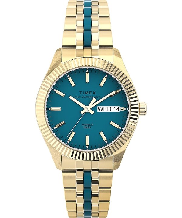 Waterbury Legacy Boyfriend Malibu 36mm Stainless Steel Bracelet Watch - Timex US