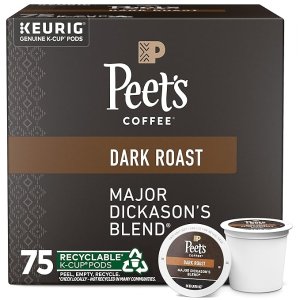 Peet's CoffeePeet's Major Dickason's 特调深焙k-cup咖啡 75颗