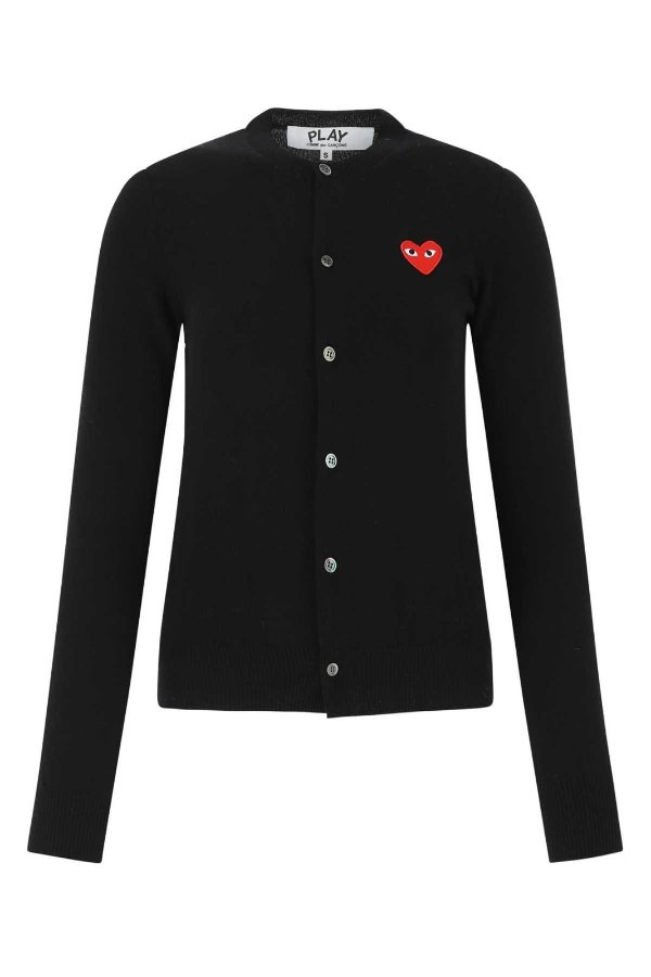 Heart Logo Embroidered Buttoned Cardigan