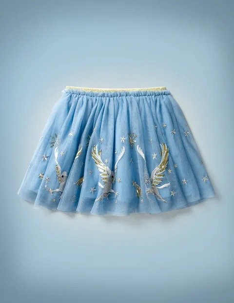 Hippogriff Tulle Skirt - Mist Blue | Boden US