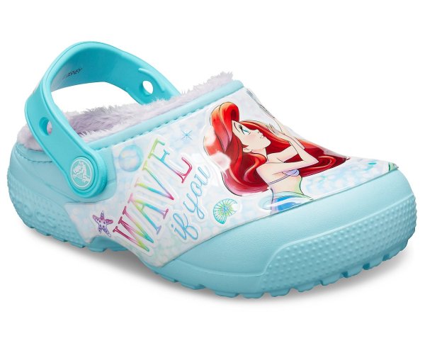 Kids’ Crocs Fun Lab Disney The Little Mermaid Lined Clog