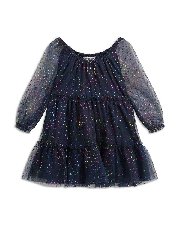 Girls' Multicolor Foil Shimmer Dress - Little Kid, Big Kid