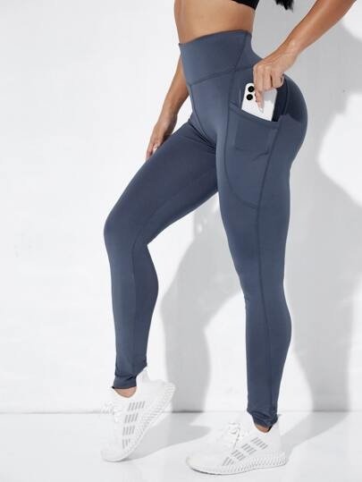 Breathable Pocket Patched Sports Leggings
