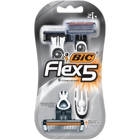 Flex 5 Men's 5 Blade, Disposable Razors, 2-count - Walmart.com