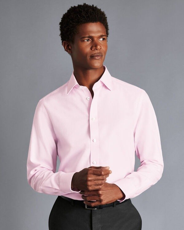 details about product: Non-Iron Royal Oxford Shirt - Light Pink
