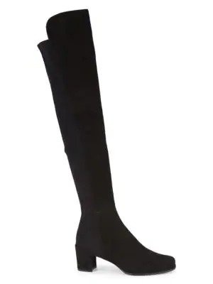 5050 Block Stretch Suede Over-The-Knee Boots