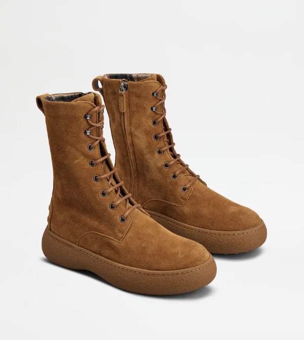 W. G. Lace-up Ankle Boots in Suede