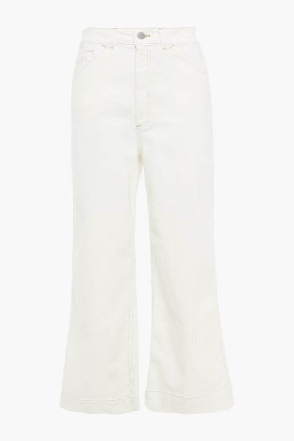 Rosie cropped high-rise wide-leg jeans