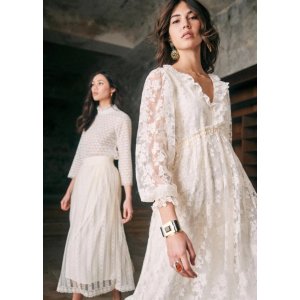 Annalisa Dress - White - Polyester - Sezane