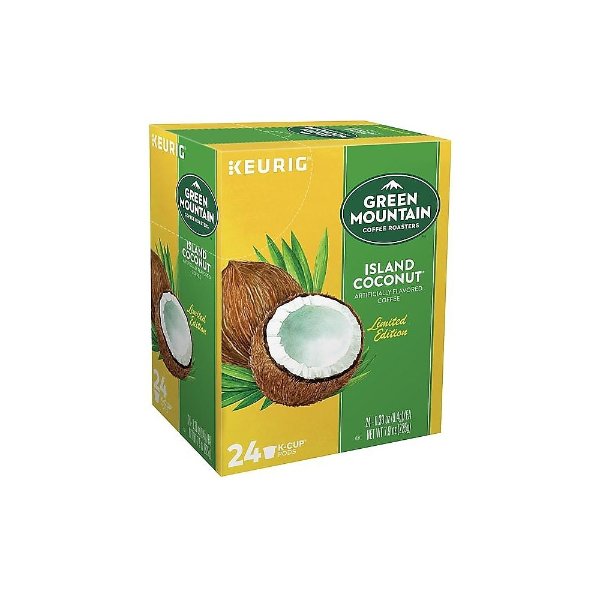 Green Mountain® Island Coconut Coffee, Regular, 24 Pack