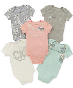 Baby Girls 5-Pk. Graphic-Print Bodysuits