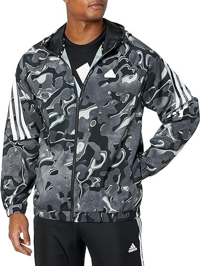 adidas Men's Future Icon All Over Printed Full-Zip Hoodie
