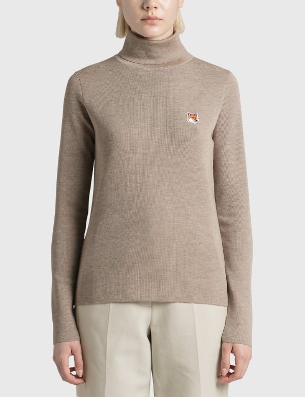 Fox Head Patch Fitted Turtleneck