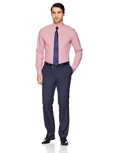 Brand - BUTTONED DOWN Men's Tailored Fit Gingham Dress Shirt, Supima Cotton Non-Iron