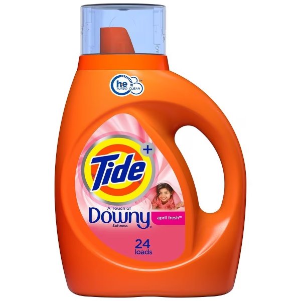 With a Touch of Downy High Efficiency Liquid Detergent April Fresh