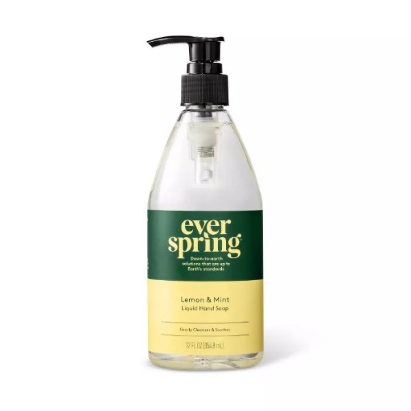 Lemon &#38; Mint Liquid Hand Soap - 12 fl oz - Everspring&#8482;