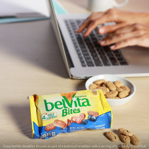 belVita Breakfast Biscuit Bites, Blueberry Flavor, 30 Packs
