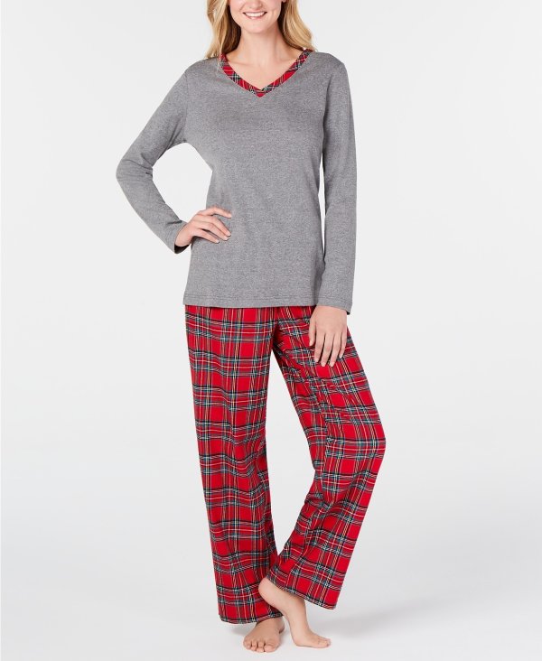 Plaid Mix It Pajamas Set, Created for Macy's