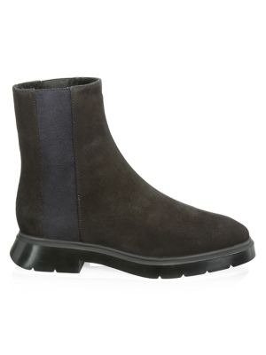 - Romy Shearling-Lined Leather Chelsea Boots