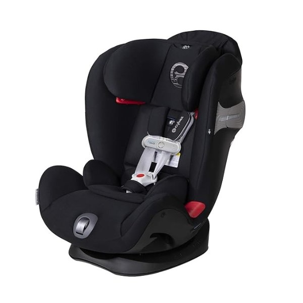 Eternis S with SensorSafe, Convertible Car Seat for Birth Through 120 Pounds, Up to 10 Years of Use, Chest Clip Syncs with Phone for Safety Alerts, Toddler & Infant Car Seat, Lavastone Black