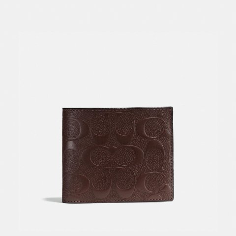 CoachCompact Id Wallet in Signature Leather
