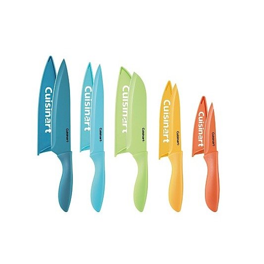 Cuisinart Advantage 12pc Ceramic-Coated Color Knife Set With Blade Guards-  C55-12PRC2