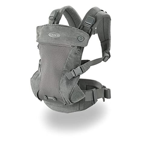 Cradle Me 4 in 1 Baby Carrier | Includes Newborn Mode with No Insert Needed, Mineral Gray