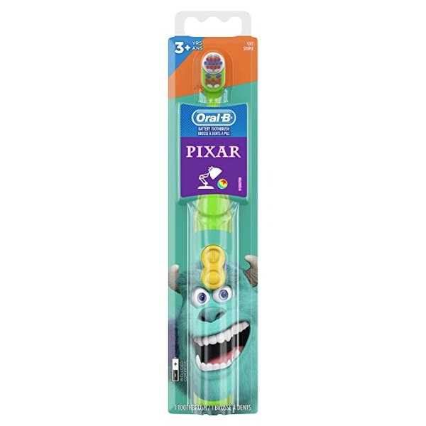 -B Kid's Battery Toothbrush featuring Disney Pixar Toy Story, Soft Bristles, for Kids 3+