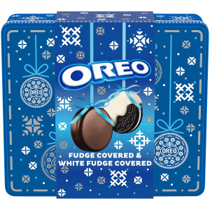New Release: Oreo Fudge and White Fudge Covered Chocolate Sandwich Cookies Holiday Gift Tin