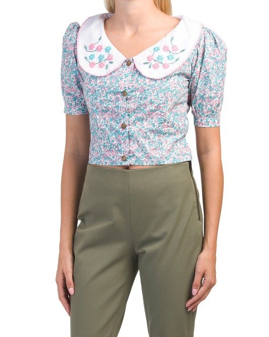 Catia Floral Collared Blouse