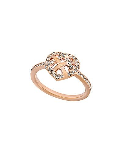 Crystal Greeting 18K Rose Gold Plated Ring