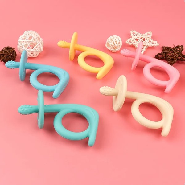 Baby Snail Silicone Teether Infant Soothing Teether Molar Stick Teether Toy Silicone Teething Toy